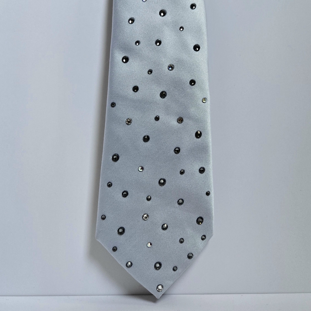 Silver Swarovski Rhinestone Tie